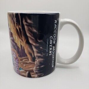 Vintage Chattanooga TN Souvenir Raccoon Mtn Mug Cave Caverns Cup Spelunking